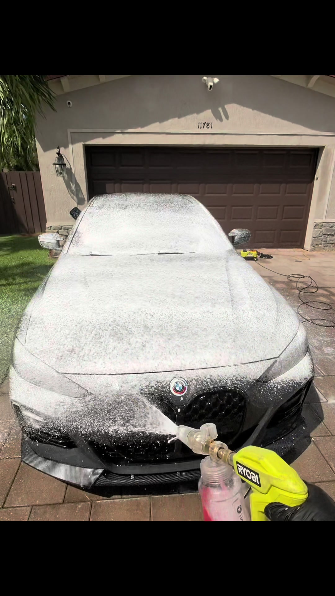BMW exterior detail, done at the client's home